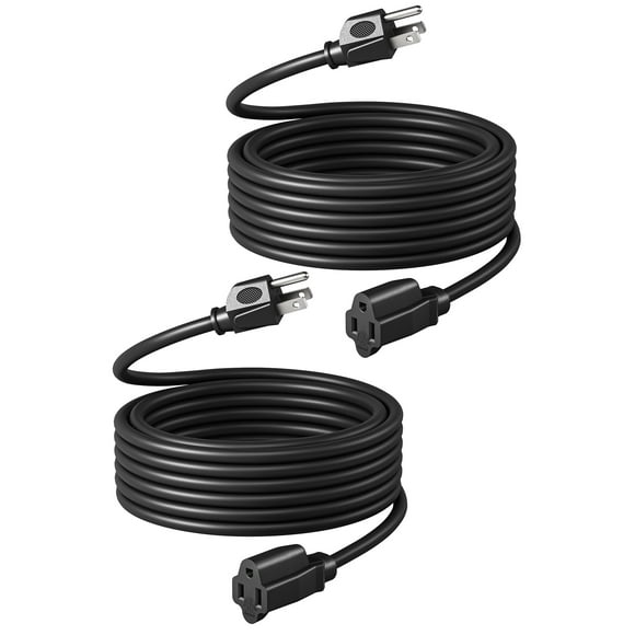 Cable de extensión DEWENWILS Outdoor 25 pies 14/3 SJTW, listado ETL, paquete de 2