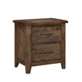 thumbnail image 3 of 5pc Bedroom Set Classic Brown Queen Platform Bed w FB Storage 2x Nightstands Dresser Mirror Set Wooden Bedroom Furniture, 3 of 7