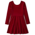thumbnail image 3 of The Children's Place Big & Little Girls Long Sleeve Christmas Velour Dress, Sizes 6M-XXL, 3 of 5