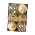 thumbnail image 1 of Juego de 6 piezas de adornos de bolas de Navidad, colgantes con lazo, decoración de de Navidad para compromiso, dormitorio, inauguración de la Estilo D, 1 of 8