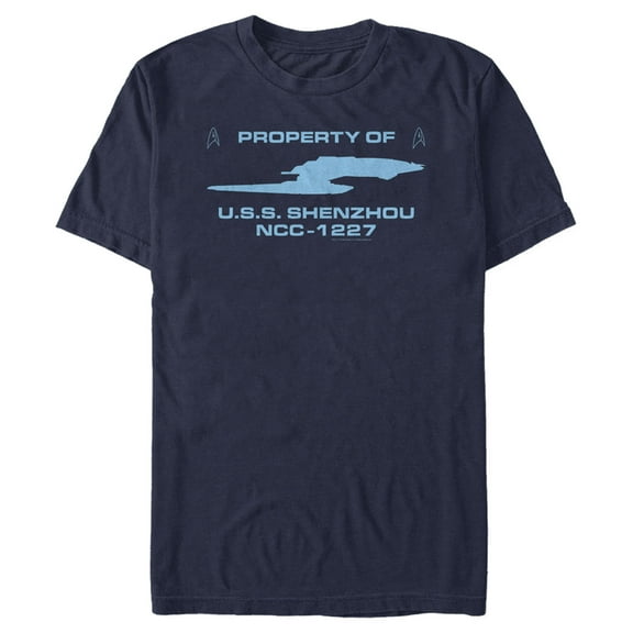 Men's Star Trek: Discovery Property of Shenzhou NCC-1227  Graphic Tee Navy Blue X Large