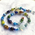 thumbnail image 4 of GRABLOOM Millefioris Bead Necklace for Women Hand Blown Glass Jewelry Italian Craftsmanship Neckchain Short Neck Accessories, 4 of 8