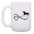 thumbnail image 2 of ThisWear Horse Mug Horse Heart Infinity Symbol Mug Cup Horse Owner Gifts 15oz Coffee Mug, 2 of 4