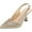 Gold, variant on Women's Glitter Rhinestone Slingback Kitten Heels Closed Pointed Toe Adjustable Ankle Buckle Slip On Sparkly Pumps Comfortable Heels for Wedding Party Prom Dressy