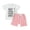 White, variant on Bagilaanoe 2pcs Toddler Baby Girl Easter Outfits Shorts Set Short Sleeve Letter Print T Shirt Tops + Shorts 6M 12M 18M 24M 3T Kids Casual Summer Clothes