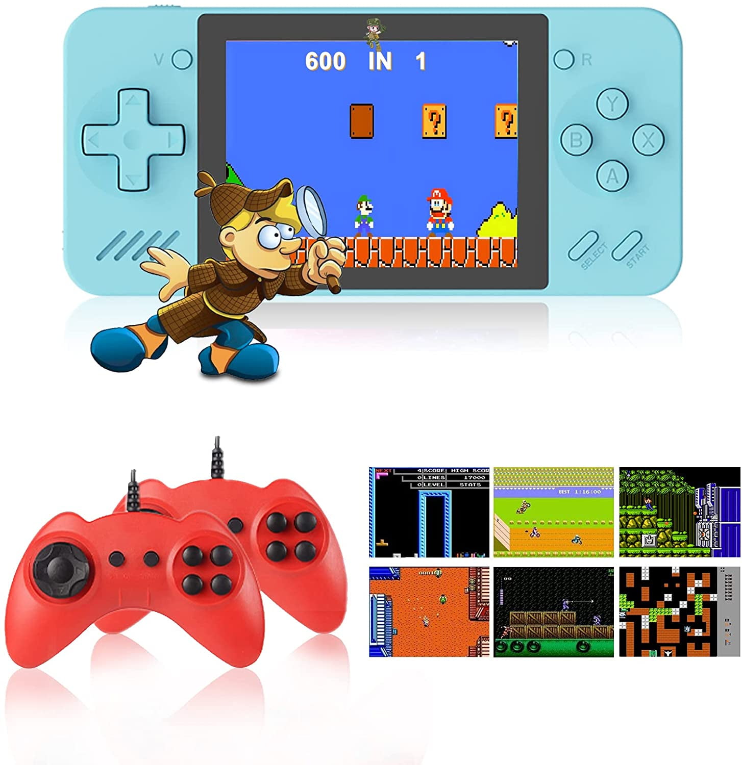 Portable Retro Mini Game Console with 600 Games, Kuwait Ubuy