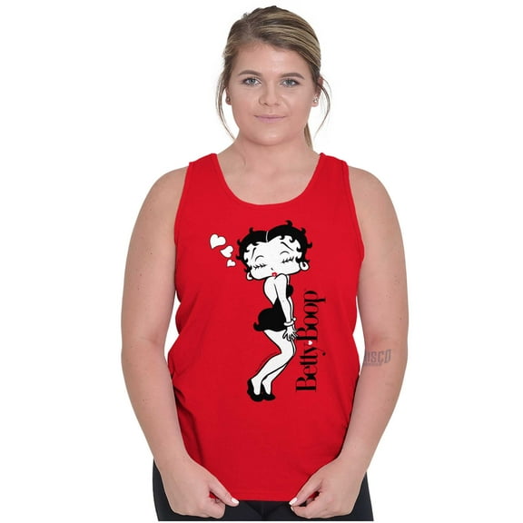 Retro Betty Boop Cartoon Love Kisses Tank Top Tee Shirt Women Brisco Brands 2X