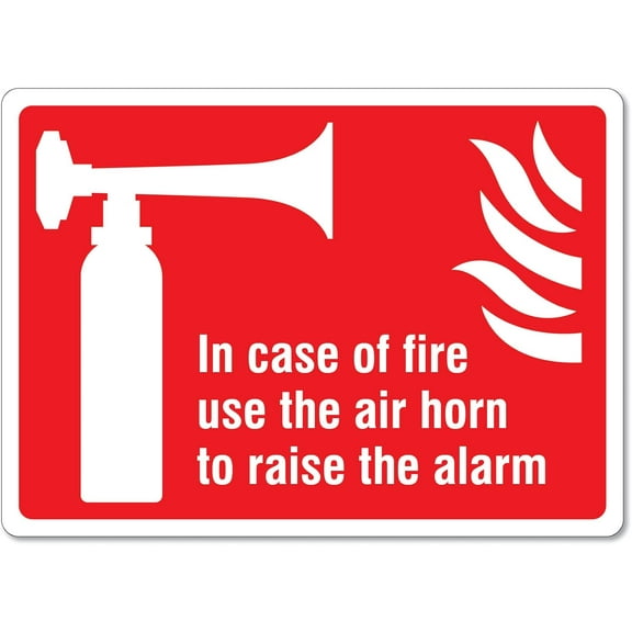 Air Horn Fire Sign Safety Signs Fire Safety Signs Metal Tin Sign 8x12 Inches Caution Danger Safety Security Warning Notice Signs