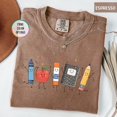 thumbnail image 2 of Funny Teacher Life T-Shirt, Back to School School Supplies Shirt, Cute Crayon Apple Pencil Notebook Tee, Preschool Elementary Teacher Gift, 2 of 5