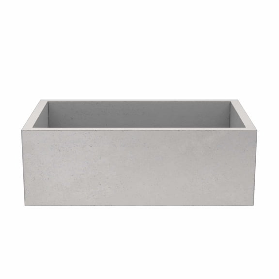 Native Trails Nsk3018 Nativestone 30" Farmhouse Single Basin Concrete Kitchen Sink - Wood