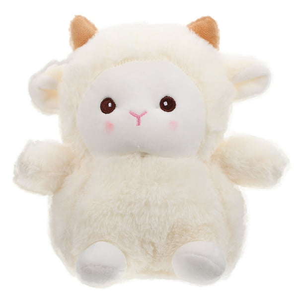 Juguete masticable para perros, juguete para la dentición de cachorros, adorable juguete de peluche de cordero, juguete de algodón PP para perros.