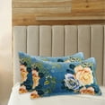 thumbnail image 2 of EazyTech 2 PCS Floral Pillow Case Queen Standard Size Set 19x31in Soft Pillow Shams Farmhouse Style Envelope Closure for Bedroom Sofa Decor Teal, 2 of 6