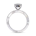 thumbnail image 4 of Pear Cut Diamond Engagement Wedding Ring, Split Shank Diamond Ring, Pave Set Criss Cross Diamond Anniversary Ring, Solitaire With Accents Ring, 14K White Gold Plated, 2.3 Ct Simulated Diamond, 4 of 4
