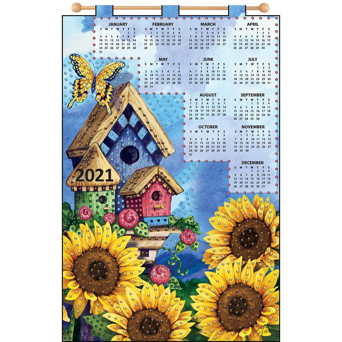 Design Works™ Birdhouse 2021 Calendar Felt & Sequin Kit - Walmart.com - Walmart.com