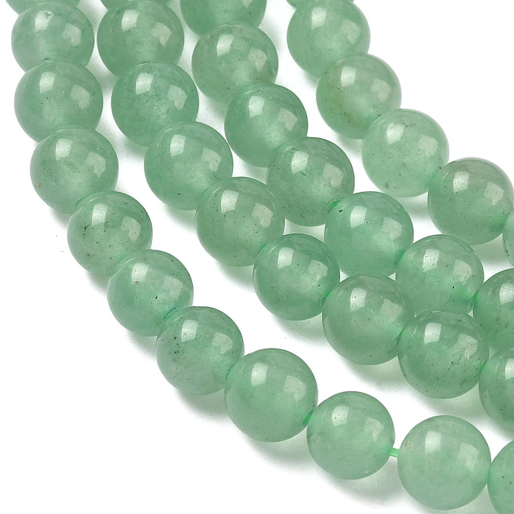Natural Green Aventurine Beads Strands Round 6mm Hole: 0.8mm 60~61pcs/strand 15~16 inch diy