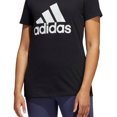 thumbnail image 3 of adidas Women's Metallic Cotton Logo T-Shirt Black Size Large, 3 of 3
