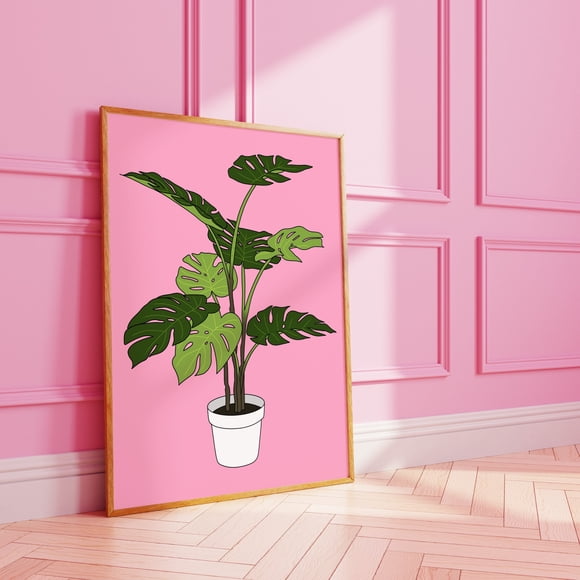Ishii Melatic Monstera plant wall print | cheeseplant plant mom |