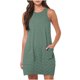 thumbnail image 2 of mfyjkho Vestidos para mujer, Vestido liso de manga corta con encaje y cuello redondo informal de verano para mujer Vestidos festivos xxl, 2 of 7