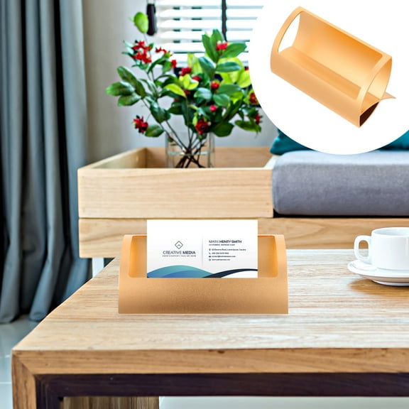 FOMIYES Business Card Holder for Desk, 1 Pack, Compact 4.1x1.8in Organizer for Office and Adults