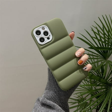 Luxury Matte The Puffer Case For Iphone 11 12 13 Pro Xs Max X Xr 7 8 Plus Down Jacket Mobile Phone Shell Soft Tpu Silicone Funda