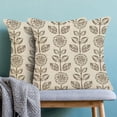 thumbnail image 2 of Vintage Floral Pillow Covers 18 x 18 Inch Set of 2 Retro Boho Brown Flower Decor Throw Pillows Rustic Indoor Outdoor Farmhouse Linen Decorative Pillowcases for Couch Bed Sofa, 2 of 6
