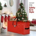 thumbnail image 4 of 7.5 ft Christmas Tree Storage Bag - Durable Heavy Duty Extra Large Artificial Xmas Holiday Tree Bag with Reinforced Handles and Dual Zippers Wide Opening - Red, 4 of 8