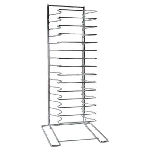 Pizza Tray Stand Heavy Duty 15 Shelf in Chrome Plated Steel Rod