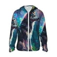 thumbnail image 1 of Fotbe Colorful Plant Wolf Chaqueta con Protección Solar UPF 50+ para Hombre y Mujer, Camisa con Capucha y Bolsillos-XX-Large, 1 of 7