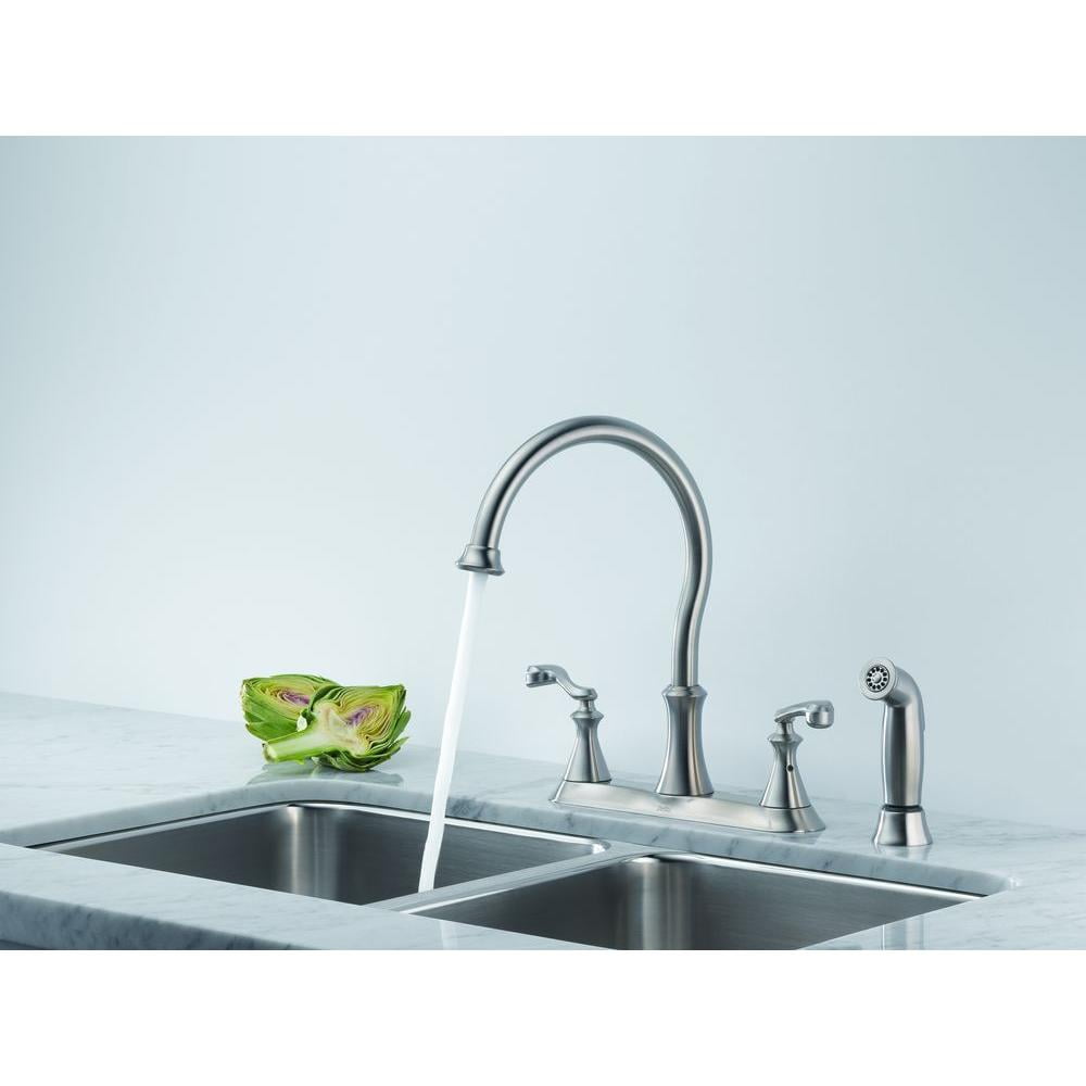 Delta 21925lf Ss Vessona 2 Handle Kitchen Faucet Com