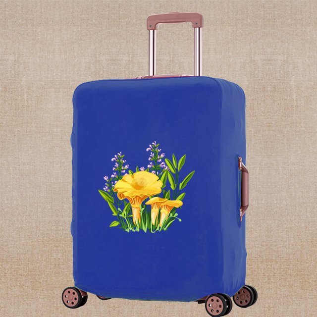 2023 Luggage Cover Scratch Resistant Travel Accessory Covers Apply To 18-32 Inch Mushroom Print Suitcase Trolley Protective Case 8Mushroom017 L (26-28inch)