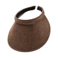 thumbnail image 1 of Sonducket Sombreros para el sol Protección Clip-On Gorras Visera de lino Ajustable Grandes aleros Parte vacía Color sólido Regalo deportivo Sombreros café Sonducket AP010232-10, 1 of 6
