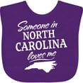 thumbnail image 3 of Inktastic Someone in North Carolina Loves Me Boys or Girls Baby Bib, 3 of 4
