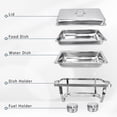 thumbnail image 6 of Jacgood Chafing Dish Buffet Set 2 Pack,8QT Stainless Steel Chafing Dishes for Buffet, Chafers and Buffet Warmers Sets for Parties, Events, Wedding, Camping, Dinner, 6 of 8