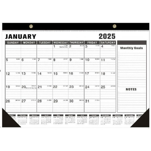 YAZHPA 2025 Desk Calendar, Desk Pad, Monthly, 21-3/4" x 17", Large, Ruled Blocks, (AZSK240025)