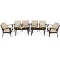thumbnail image 2 of Costway 8PCS Patio Rotin Osier Meubles Ensemble Coussiné Canapé Canapé Table Basse Brun, 2 of 10