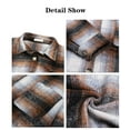 thumbnail image 5 of Fantaslook Womens Plaid Shirts Flannel Shacket Jacket Long Sleeve Button Down Boyfriend Shirt Coats, 5 of 7