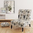 thumbnail image 2 of Designart "Zen In Neutre Tropics II" Chaise d'Appoint Tropicale Blanche Rembourrée - Fauteuil Tropical pour Salon, 2 of 7