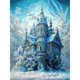 thumbnail image 1 of 5D Snow House Full Diamond Mosaic Snow Wagon Castle Dream Scenery New Arrival Diamond Painting Embroidery Cross Stitch X1018Round 50X70cm Gao Jinjia LED, 1 of 2