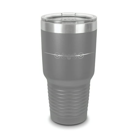 

B-24 Liberator Tumbler 30 oz - Laser Engraved w/ Clear Lid - Polar Camel - Stainless Steel - Vacuum Insulated - Double Walled - Travel Mug - b24 heavy bomber model 32