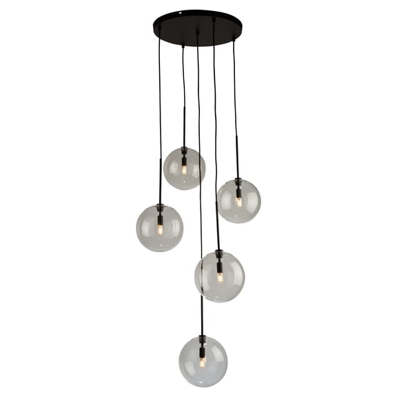 SC13195BK Artcraft Lighting Pinpoint - 5 Light Pendant In Urban Style-15.75 Inches Tall and 22.1 Inches Wide