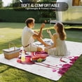 thumbnail image 4 of Valentine's Day Outdoor Rug for Patio/Deck/Porch, Non-Slip Large Area Rug 5 x 8 Ft, Red Flamingos Roses Love Romance White Indoor Outdoor Rugs Washable Area Rugs, Reversible Camping Rug Carpet Runner, 4 of 8