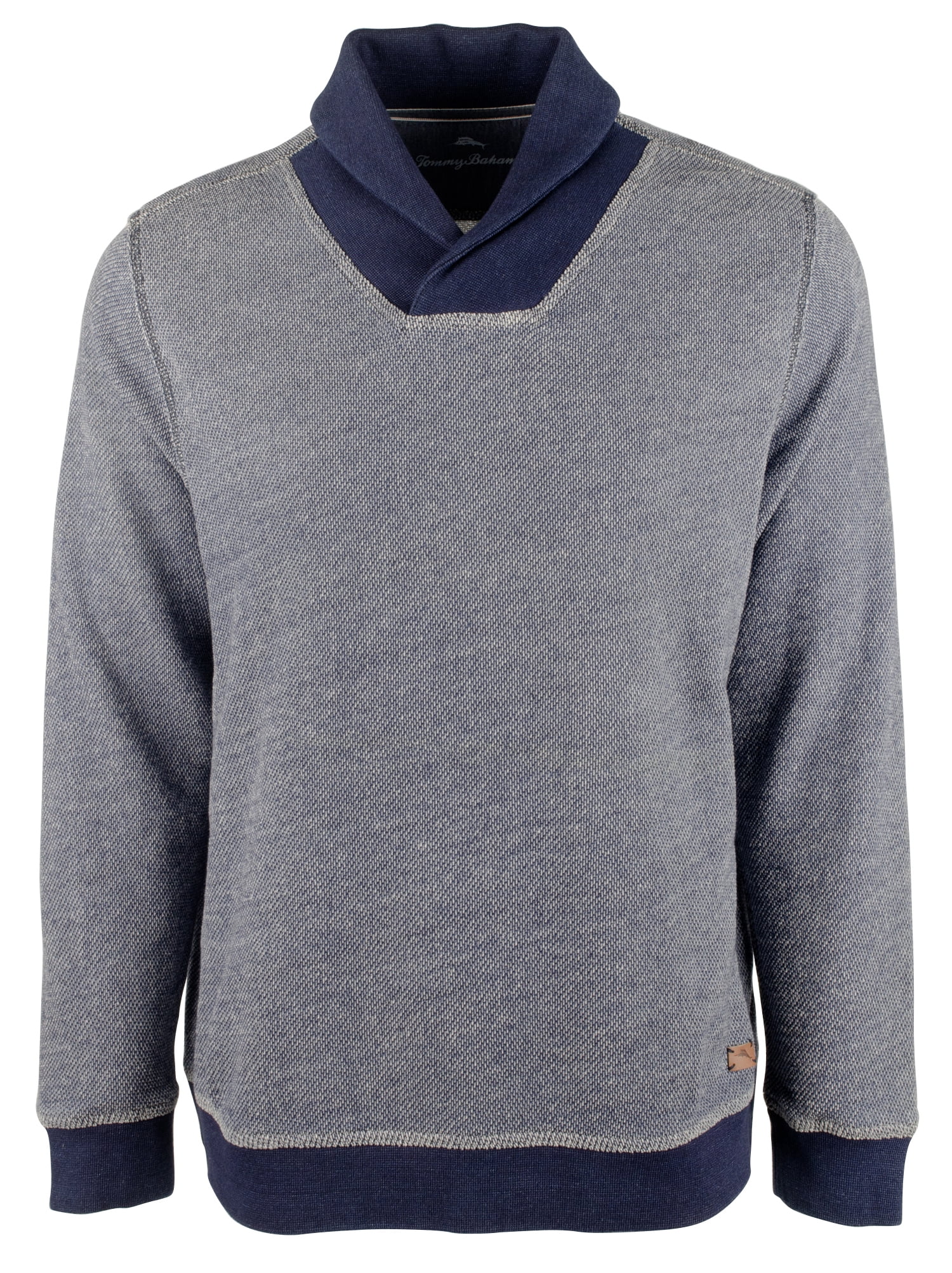 shawl neck sweatshirt
