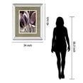 thumbnail image 2 of Classy Art DM5413MF 34 x 40 in. Aubergine Splendor I by Angela Marita Mirror Framed Print Wall Art, 2 of 5