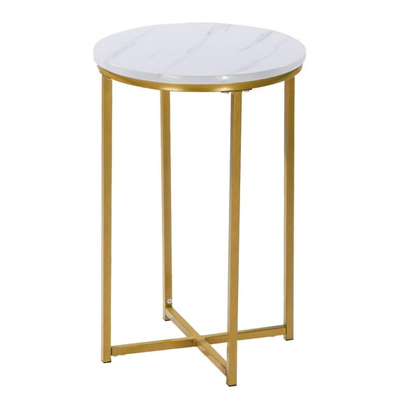 Ktaxon Side Table Nightstand Round Side End Accent Coffee Table Golden