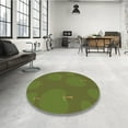 thumbnail image 4 of Ahgly Company Machine Washable Indoor Round Transitional Antique Bronze Green Area Rugs, 6' Round, 4 of 7