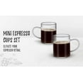 thumbnail image 2 of Bacimi 3 oz Borosilicate Glass Espresso Cups Set of 2, 2 of 8