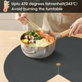 thumbnail image 5 of Lazy Susan Shelf Liner – 2Pcs Pie-Cut Non-Slip Waterproof Cabinet Mat, Round Thermal Protection Liner for Kitchen Turntable (Black, 27in), 5 of 7