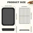 thumbnail image 3 of Wekvgz 2Pcs Roasting Pan Versatile Deep Baking Pan Non Stick Metal Baking Dish Pan Easy to Clean Roasting Pan Brownie Pan Solid Lasagna Brownie Turkey Pan for Kitchens, 3 of 10