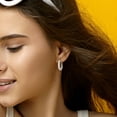 thumbnail image 5 of Everly Women’s 30mm Sterling Silver Hoop Earrings, 5 of 7