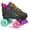 Black/Rainbow, variant on Roller Derby Sparkles & Blazer Kid's Light Up Roller Skates